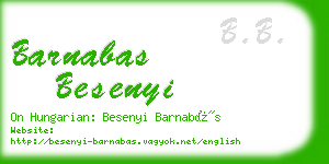 barnabas besenyi business card